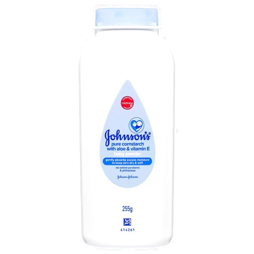Johnson's Baby Powder with Naturally Derived Cornstarch Aloe & Vitamin E, Hypoallergenic, 9 oz