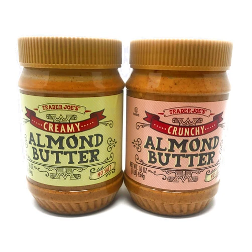 Goinsane Trader Joe's Almond Butter Two Pack - Crunchy + Creamy Almond Butter Two Pack Unsalted - No Salt