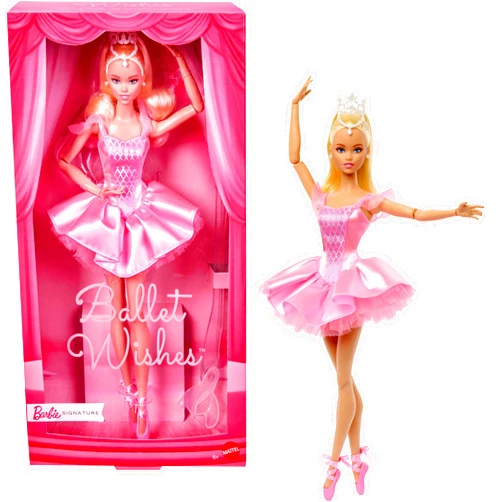 Barbie Signature Ballet Wishes Doll, Collectible Fashion Doll in Satiny, Pink Tutu with Blonde Hair and Giftable Packaging