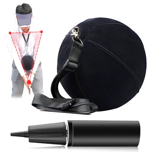 THE GOLFER STORE Golf Swing Training Aid - Smart Ball, Golf Swing Trainer for Posture Correction & Amend Chicken Wing, Inflatable Training Ball - Golf Practice for Straight Arm & Golf Training Equipment for Beginners