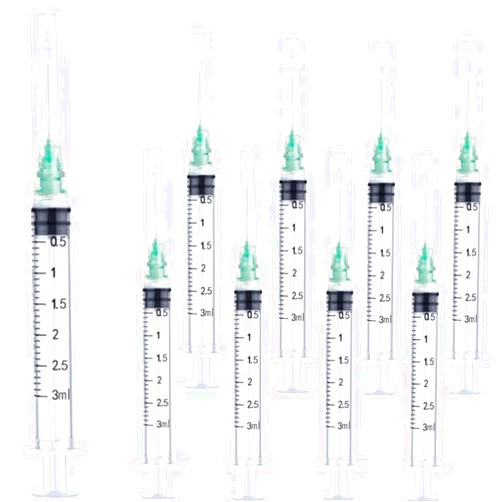 Sirulken Luer lock 3ml 21Ga 1 Inch(25mm), 50 Pack Sterile Lab Utensils for Scientific Research, Industrial Dispensing or Liquid Measuring