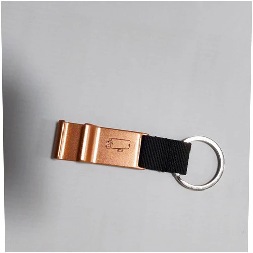 WUKOO 7PCS Colorful Beer Bottle Openers, Premium Metal Keychain Bottle Opener, Beverage Bottle Opener for Men, Women, Small and Practical, Easy to Carry (Champagne Gold 6 PCS)