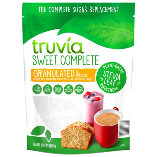 Truvia Sweet Complete Zero-Calorie Granulated All-Purpose Stevia Leaf Sweetener, 32 oz Bag