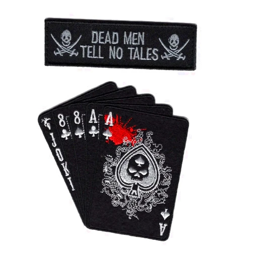 Miltacusa Dead Man's Hand Aces and 8's Dead Men Tell no Tales Patch Bundle 2pcs Hook Patch by Miltacusa