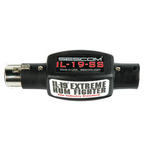 Sescom IL-19-SS Inline Professional Audio Hum Eliminator with Dynamic Structured Shielding