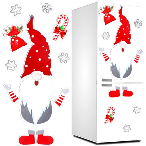 Frienda Christmas Gnome Magnets Set Christmas Refrigerator Magnets Christmas Gnome Magnet Stickers for Christmas Holiday Decorations, Fridge, Metal Door, Office Cabinets Decor