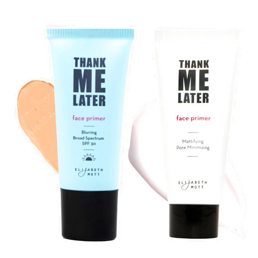 Elizabeth Mott | Thank Me Later Mattifying Face Primer and Blurring Face Primer with SPF30 Set | Cruelty-Free and Paraben-Free