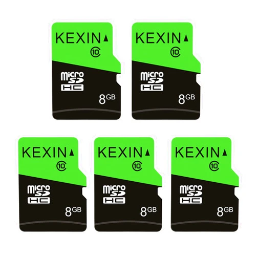 KEXIN 8GB Micro SD Card 5 Pack with SD Adapter microSDHC Memory Card UHS-I C10 Micro SD Card Full HD High Speed TF Card for Smartphone Tablet Action Camera Dash Cam Drone Game Console