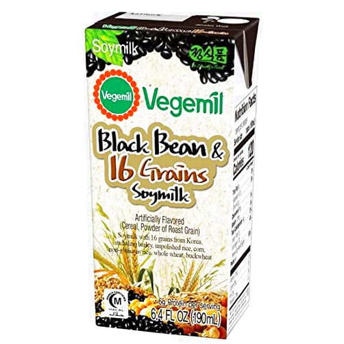 VEGEMÍL Vegemil Black bean & 16 Grains Soymilk (6.4 fl oz a pack of 16), Nutty taste, Made in Korea