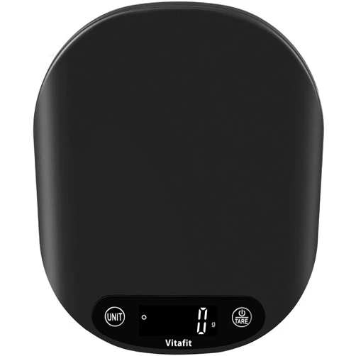 Vitafit 33lbs Kitchen Food Scale Digital Weight Grams and Ounces for Weight Loss, Weighing Professional Since 2001, Cooking,Baking and Keto, Batteries Included, Black