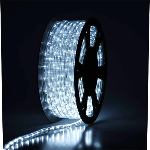 Buyagn 100Ft LED Rope Lights, Cuttable Connectable Outdoor String Lights Waterproof Decorative Lighting for Indoor/Outdoor, Deck, Patio, Backyards Garden Halloween Christmas Decorations(Cold White)