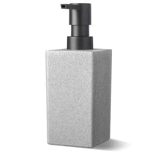 Kasunting Hand Soap Dispenser, Resin Soap Dispenser Bathroom, Dish Soap Dispenser for Kitchen, Soap and Lotion Dispenser Set with Pump, Grey Stone Liquid Soap Bottles, Modern Bathroom Accessories Set