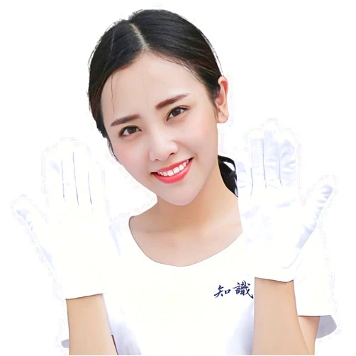 TanQiang 12 Pairs White Cotton Gloves Work Gloves Magician Gloves Coin Jewelry Inspection Gloves (M)