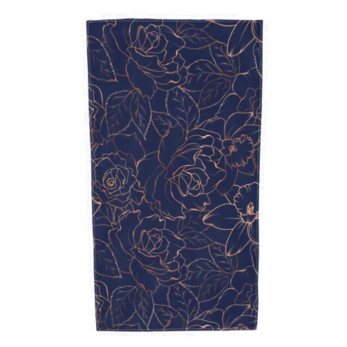 Mosytuky Hand Towel Copper-Gold Gloss Outline Navy Dark Blue for Bathroom Kitchen Fingertip Bath Towels 27.5 X 16 Inch Home Hotel Gym Laundry Room