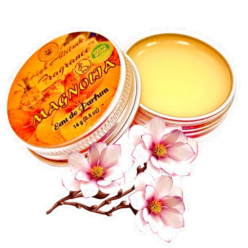 HIGH ALTITUDE ORGANICS MAGNOLIA Perfume - Eau de Parfum - Solid Balm - Natural Essential Oils Aromatherapy Fragrance (Magnolia, Gardenia, Boronia, Champaca, Hyacinth, Narcissus, Tuberose) - Travel Size, Party Gifts - 0.5oz