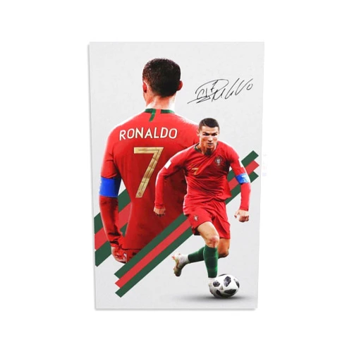 Generic Soccer Star Cristino Ronldo Wall Art Canvas Print Poster Home Bathroom Bedroom Office Living Room Decor Canvas Poster No Frame 12x18inch(30x45cm)