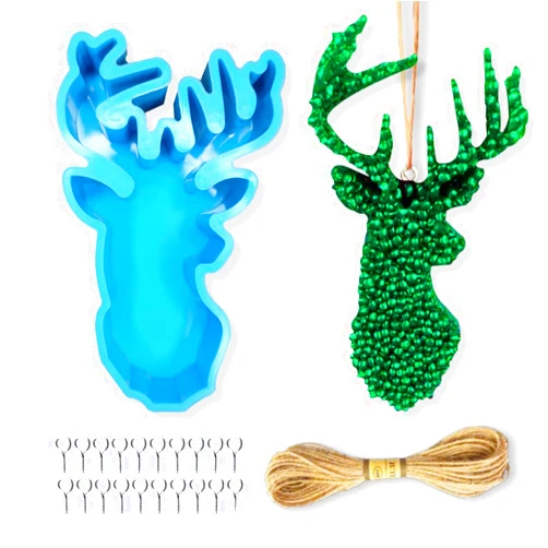Rifanda Christmas Deer Silicone Freshie Mold, Rifanda Car Freshie Silicone Mold Aroma Beads for Car Freshies, Car Freshies Supplies Christmas Car Freshie Molds Freshies Supplies Starter Kit