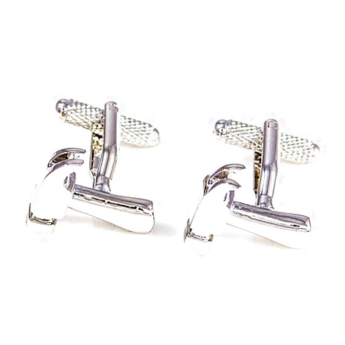 MRCUFF Hammer Construction Pair Cufflinks in a Presentation Gift Box & Polishing Cloth