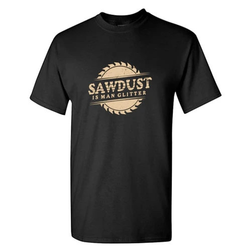 Feelin Good Tees Sawdust is Man Glitter Graphic Tees Mens Novelty Funny T Shirt