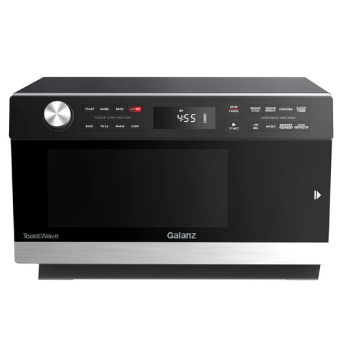 Galanz GTWHG12S1SA10 4-in-1 ToastWave with TotalFry 360, Convection, Microwave, Toaster Oven, Air Fryer, 1000W,1.2 Cu.Ft, LCD Display, Cook, Sensor Reheat, Stainless Steel