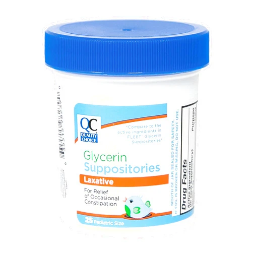 Quality Choice Pediatric Glycerin Suppositories Laxative Relief 25 Ct Each (7)