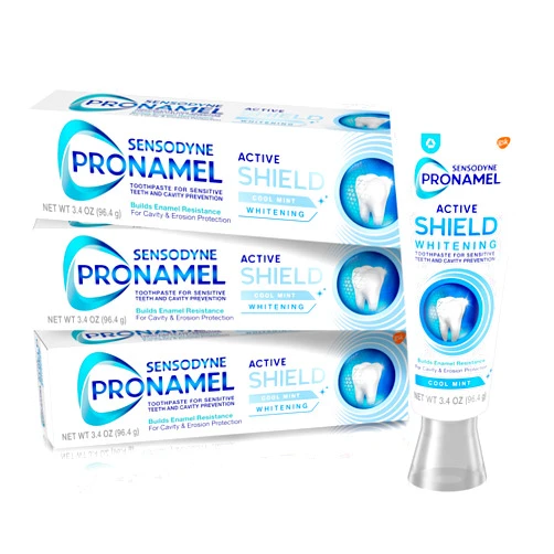 Sensodyne Pronamel Active Shield Whitening Enamel Toothpaste, Cool Mint - 3.4 Ounces x 3