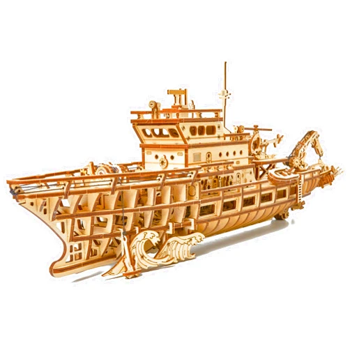 Wood Trick Yacht Mechanical 3D Wooden Puzzles for Adults and Kids to Build - Rides up to 8 ft - Model Kits for Adults - DIY Wooden Models for Adults to Build