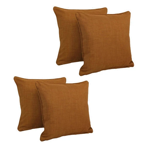Blazing Needles Indoor/Outdoor Square Corded Throw Pillow, 18