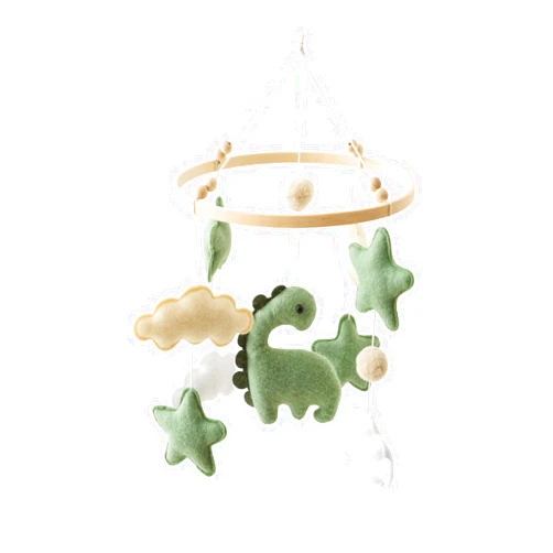 GOODMOM Dinosaur Baby Crib Mobile | Boys Nursery Decoration | Wooden Mobile for Crib | Dinosaur Nursery Mobile Theme | Newborn Baby Stuff | Baby Shower Gift for Boys & Girls | Easy Assembly & Durable