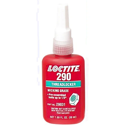 Loctite 29031 290 Threadlocker Adhesive, Wicking Grade High Strength, Green, 50 ml Bottle -2 pack