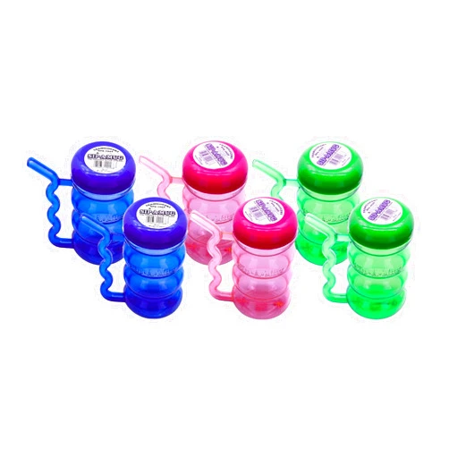 Arrow Home Products Sip A Mug, 14oz, 6pk - Easy to Grip Plastic Kid's Cup Where the Handle is the Straw - BPA-free with Screw-On Caps Great for Everyday Use, Made in the USA - Assorted Colors