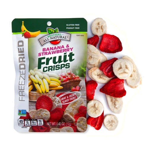 Brothers-ALL-Natural Fruit Crisps, Strawberry Banana, 0.42 oz (Pack of 24)
