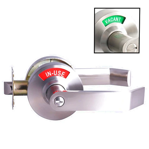 Mutex Bathroom Privacy Lever Lock with Large Indicator for Men Women Restroom Inuse or Vacant, ANSI Grade2 Commercial Grade, Perfect for Professional Office Buildings Apartment Airbnb Warehouse