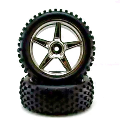 Redcat Racing 06010c Chrome Front Wheels & Tires, 2Piece