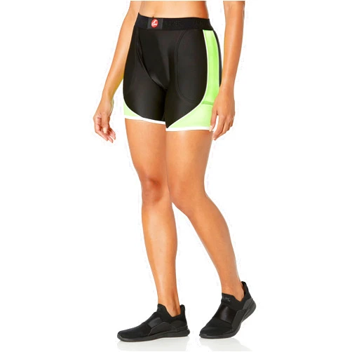 Cramer Women's Crossover Softball Compression Sliding Shorts with Foam Padding, Low-Rise 5 Inch Inseam