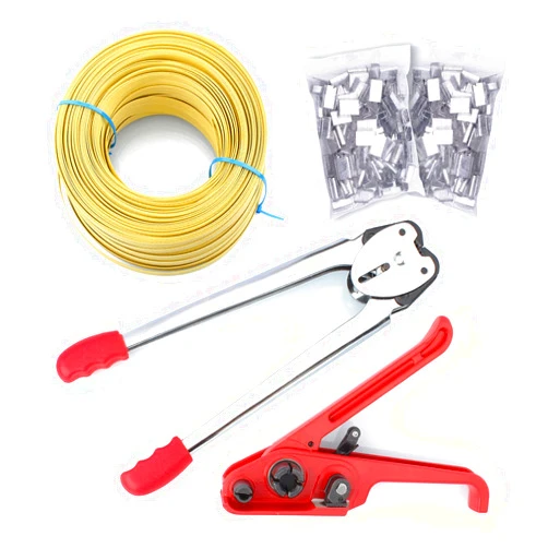N\A Pallet Packaging Strapping Banding Kit Tensioner Tool Sealer, Parcel Strapping Packing Machine Kit Banding Roll