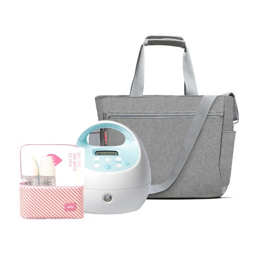 Spectra - S1 Plus Electric Breast Milk Pump with Tote Bag, Breast Milk Bottles and Cooler for Baby Feeding