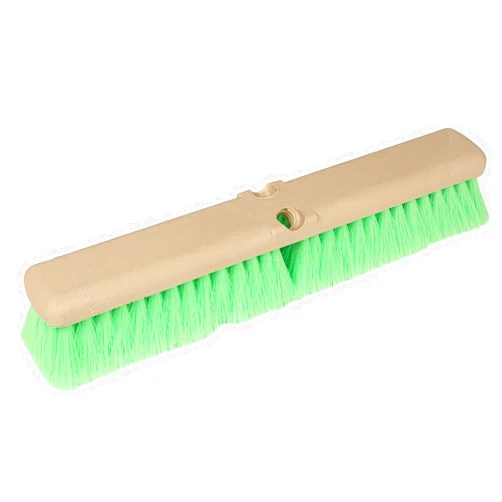 Teravan Green Obround Flow Thru Brush with Very Soft Bristles for Car Washing- Soft Wash Brush for RVs, Trucks and Boats (18 Inch)