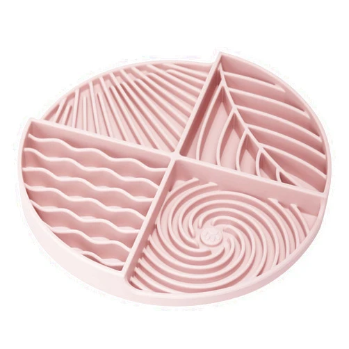Evenco Slow Feeder Dog Bowls, Lick Mat for Dog, Silicone Dog Feeding Bowls with Suction Cups, Pink
