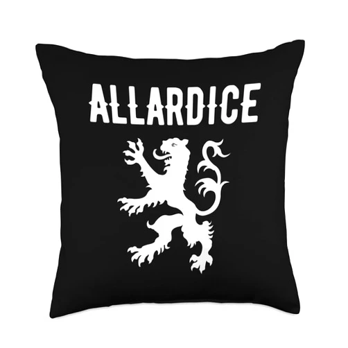 Scotland Clan Gifts For The Allardice Family Allardice Clan Scottish Family Name Scotland Heraldry Throw Pillow, 18x18, Multicolor