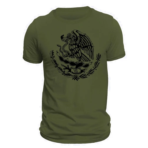 Five Up Tees Mexico Mexican Eagle T-Shirt with Personalization Option - Playera Con Aguila De Mexico Personalizable