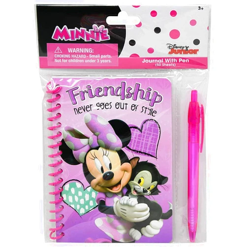 Innovative Designs, LLC Minnie Spiral Notebook with Pen in Poly Bag with