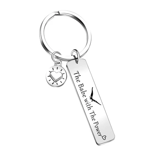 JIUSHUN Feminist Jewelry - Girlfriend & Daughter Gift Keychain - Movie Inspired Babe Jewelry