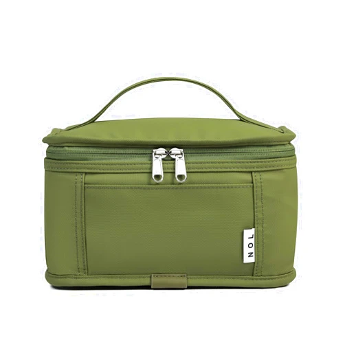 NOL Natural Organic Lifestyle Small Lunch Bag Mini Lunch Box Insulated Lunch Bag for Men/Women Leakproof Cooler Tote Bag Lightweight Nylon Waterproof Lunch Box For Work, Amy green