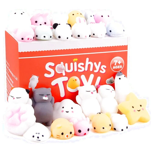 SEKEAHU Satkago Mochi Squishys Toys, Easter Party Favors 25pcs Mini Kawaii Squishies, Easter Basket Stuffers Fillers Treasure Box Toys for Classroom Supplies, Birthday Easter Gifts for Kids Teens Boys Girls