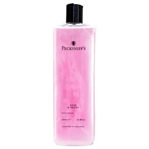 Pecksniff's Moisturizing Hand Wash Refill, 1000 ml/33.8 fl oz - Gentle and Luxuriously Fragranced, Spa-Like Experience in a Bottle (Rose & Peony)