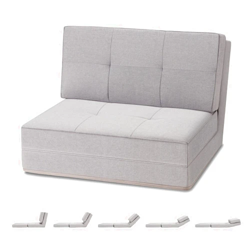 Congermom Adjustable Convertible Flip Chair Upholstered Floor Sofa with 5-Position Backrest,3 in1 Folding Sleeper Dorm Game Bed Couch Mattress for Living Room,Bedroom,70.8