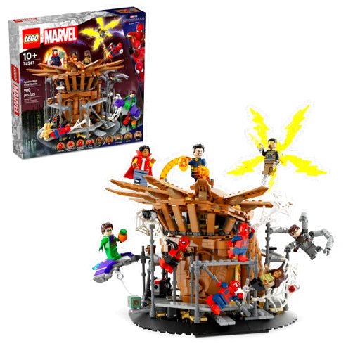 LEGO Marvel Spider-Man Final Battle Building Toy Set, Marvel Collectible Based on The Climax of The Spider-Man: No Way Home Movie, Multiverse Marvel Playset with 3 Versions of Spider-Man, 76261