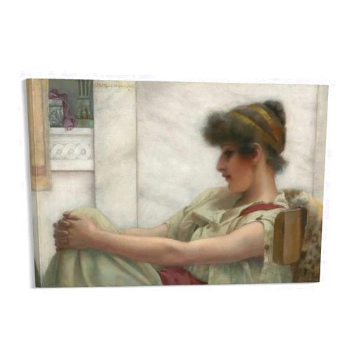 Generic Reverie(1)-John William Godward Canvas Wall Art Poster Decorative Bedroom Modern Home Print Picture Artworks Posters 12x18inch(30x45cm)