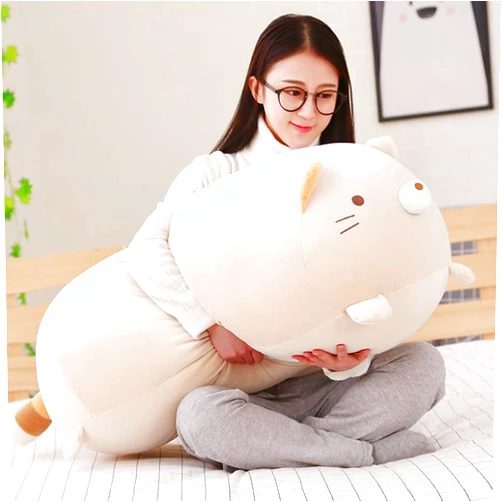 ERDAO Big Cat Plush Pillow,Large Fat Cats Stuffed Animals Toy Doll for Girls,Bed,35.4 inches